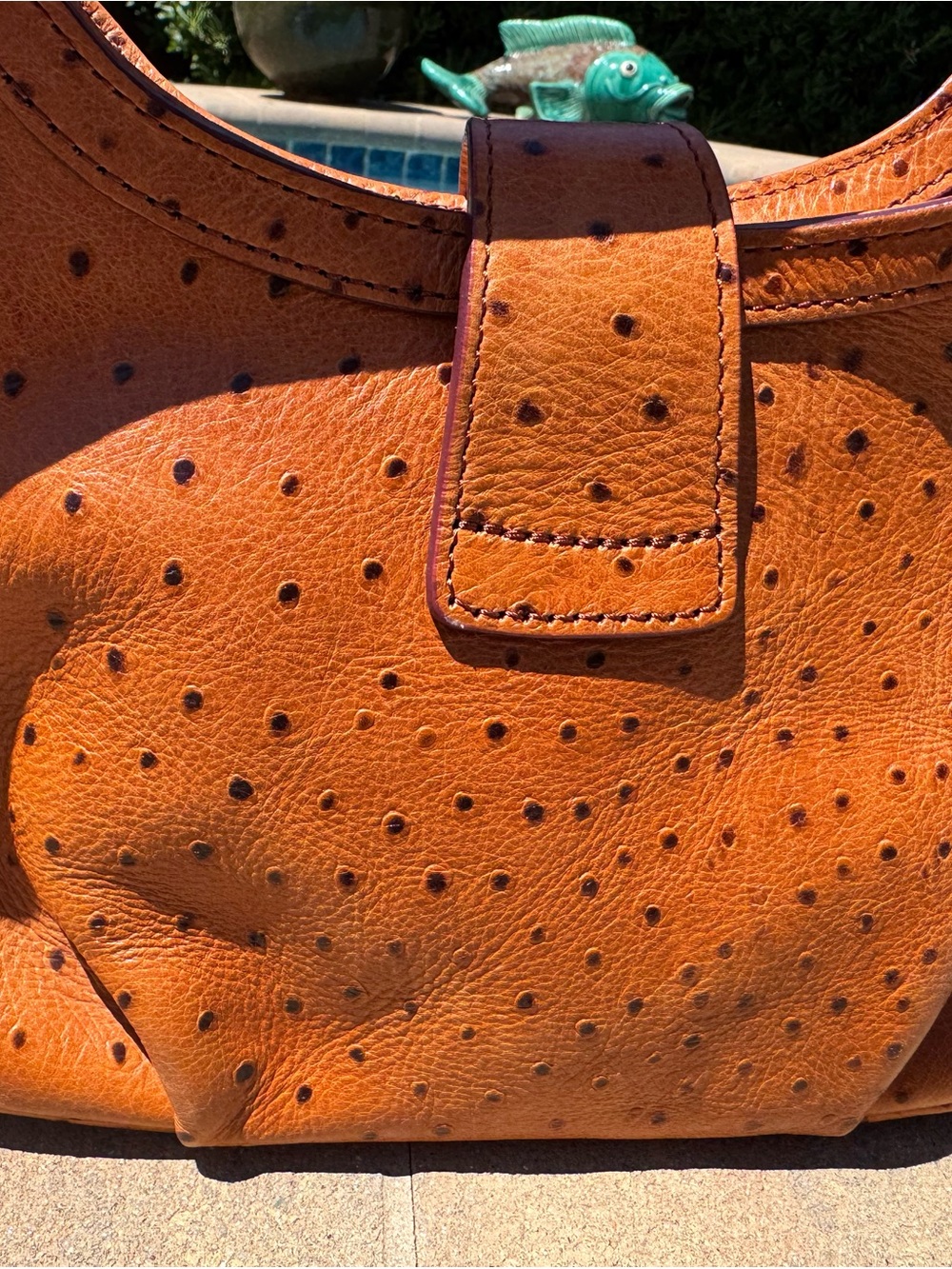 Dooney & Bourke Ostrich-Embossed Leather Shoulder Bag - Picture 7 of 13